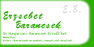 erzsebet barancsek business card